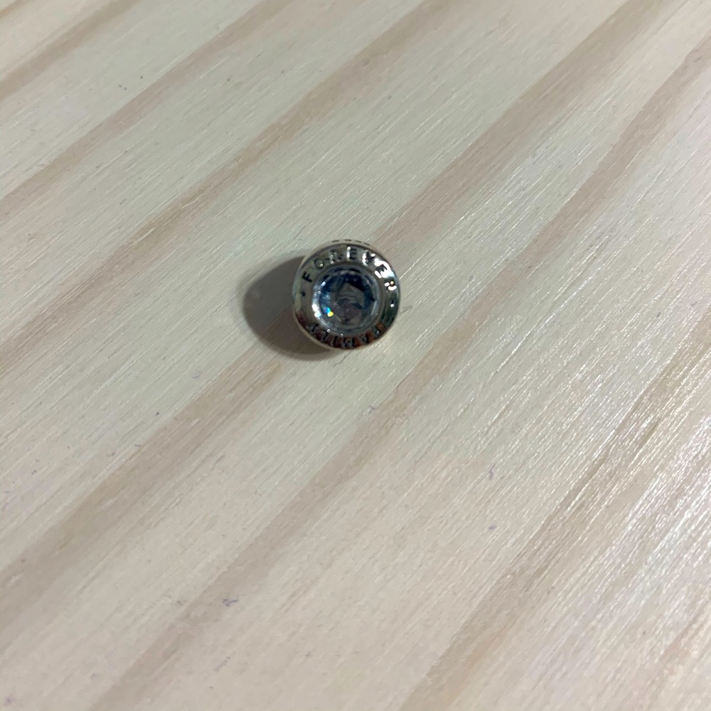 Forever Family white glass Pandora charm
